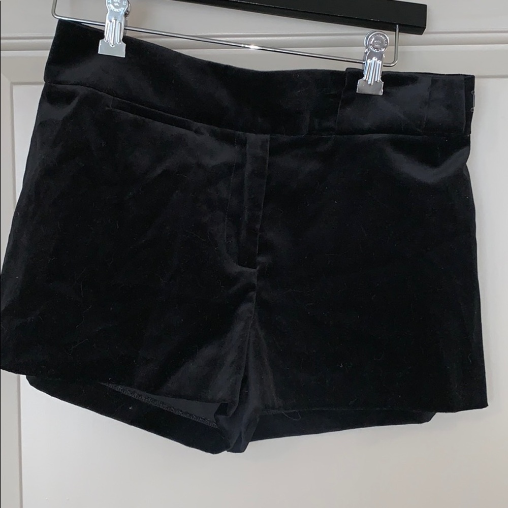Black velvet short